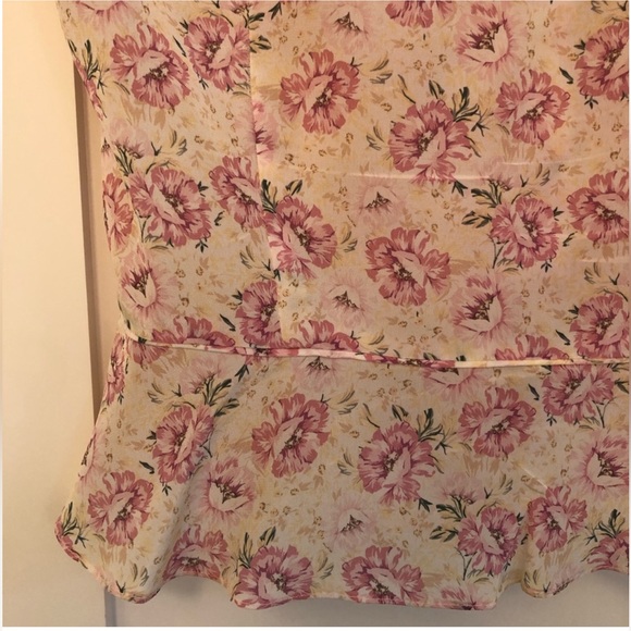 Intermix Iris Silk Tie Front Floral Top - Picture 3 of 6